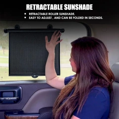 Retractable Car Roller Sunshade Car Window Shades for UV and Sun Glare Protection