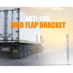 Anti-Sail Mud Flap Bracket Holder Chrome Plated For Semi Truck or Trailers