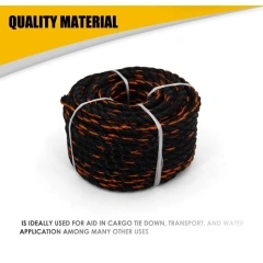 3/8" Twisted Poly Polypropylene Truck Rope Marine Rope 50 Feet For Cargo Straps Boating