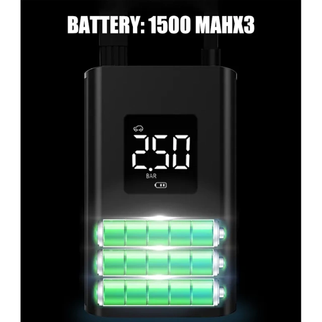 Corded & Cordless Digital Tire Inflator With LED light Car Tyre Compressor