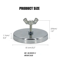 3.2" Safety flag Magnet mount Magnet Holder Chromed