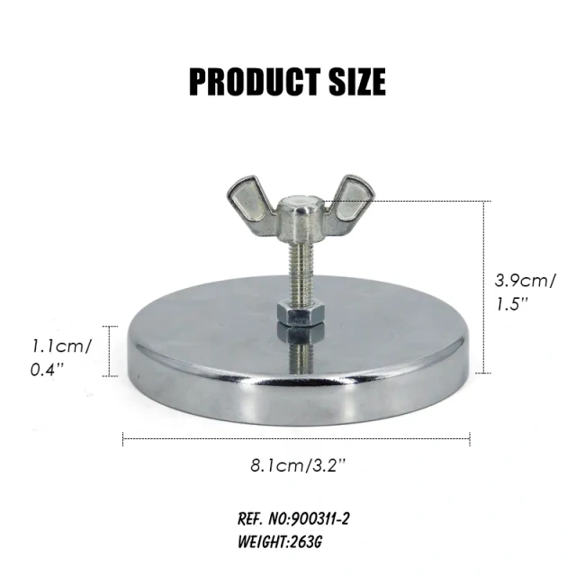 3.2" Safety flag Magnet mount Magnet Holder Chromed