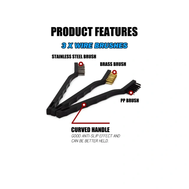 10pcs Car Detailing Wash Long Soft PP Bristle Brushes Set for Cleaning