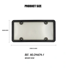 High Quality Plastic Car Black ABS License Plate Frame PS/PC License Plate Cover