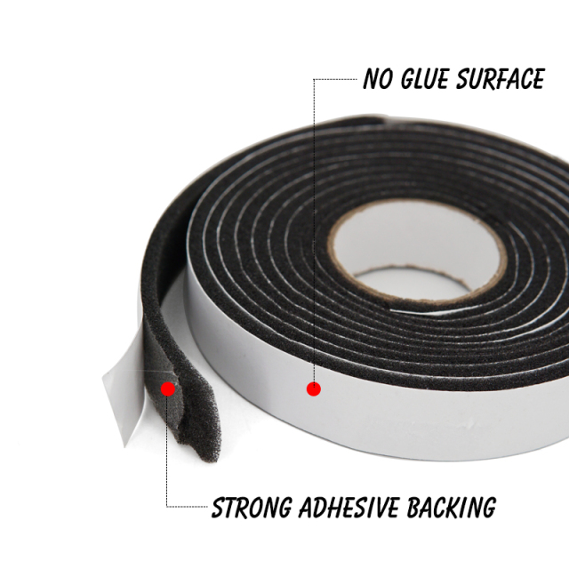 Weather Stripping Tape Sponge Rubber Foam Tape 3/4" 8 Feet
