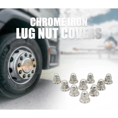 33mm Flanged Chrome Plated Iron Lug Nut Cover Wheel Lug Nuts Cover For Truck