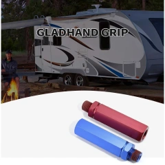 Aluminum Gladhand Grips Glad Hand Extension Handle Set Red Blue for Truck and Trailers Easier Coupleling