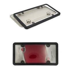 High Quality Plastic Car Black ABS License Plate Frame PS/PC License Plate Cover