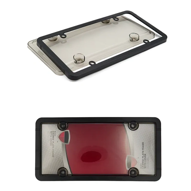 High Quality Plastic Car Black ABS License Plate Frame PS/PC License Plate Cover