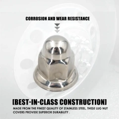 10PCS Stainless Steel 33mm Lug Nut Cover Wheel Nut Covers For Truck