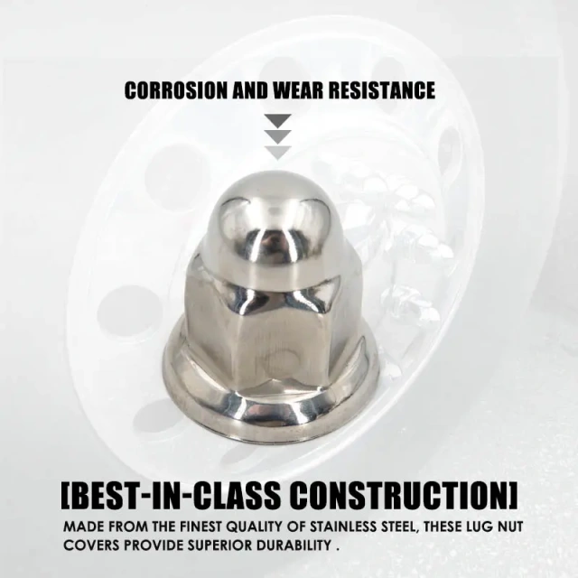 10PCS Stainless Steel 33mm Lug Nut Cover Wheel Nut Covers For Truck