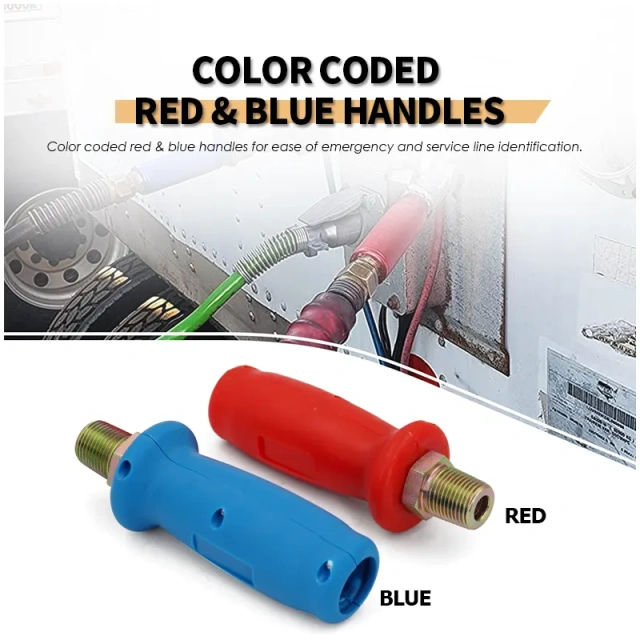 Poly Gladhand Grips Glad Hand Extension Handle Set Red Blue for Truck and Trailers Easier Coupleling