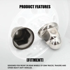 10PCS Stainless Steel 33mm Lug Nut Cover Wheel Nut Covers For Truck