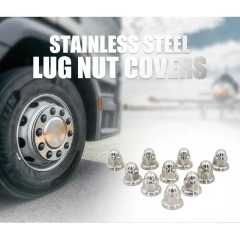 10PCS Stainless Steel 33mm Lug Nut Cover Wheel Nut Covers For Truck