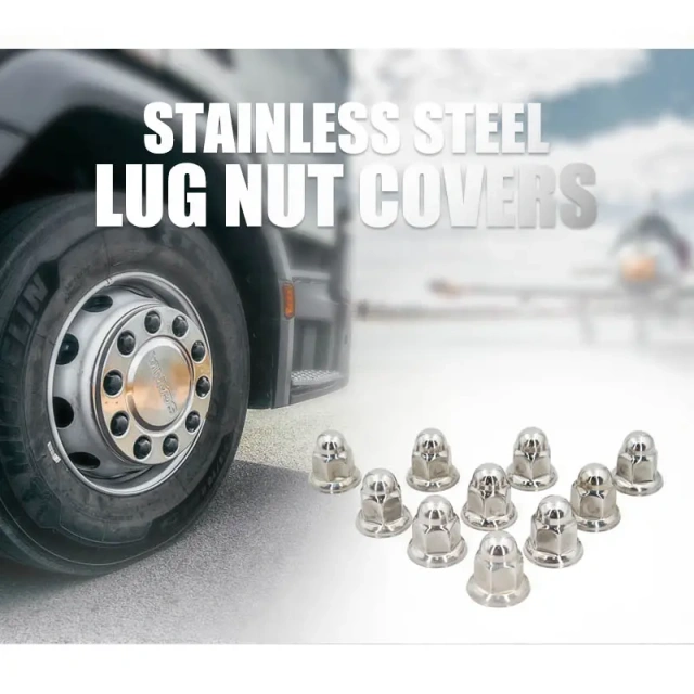 10PCS Stainless Steel 33mm Lug Nut Cover Wheel Nut Covers For Truck