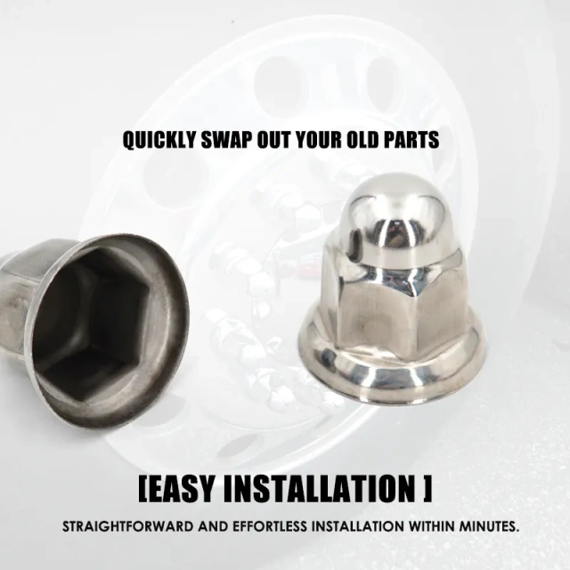 33mm Flanged Chrome Plated Iron Lug Nut Cover Wheel Lug Nuts Cover For Truck