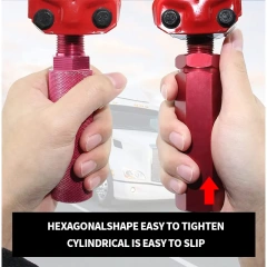 Aluminum Gladhand Grips Glad Hand Extension Handle Set Red Blue for Truck and Trailers Easier Coupleling