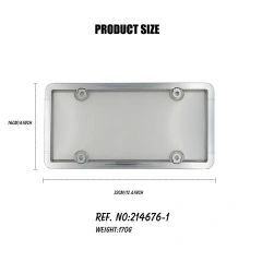 High Quality Car Chrome ABS License Plate Frame with PC License Plate Cover