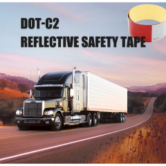 DOT-C2 Flexible red and white PET Reflective Safety Tape