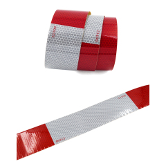 DOT-C2 Flexible red and white PET Reflective Safety Tape