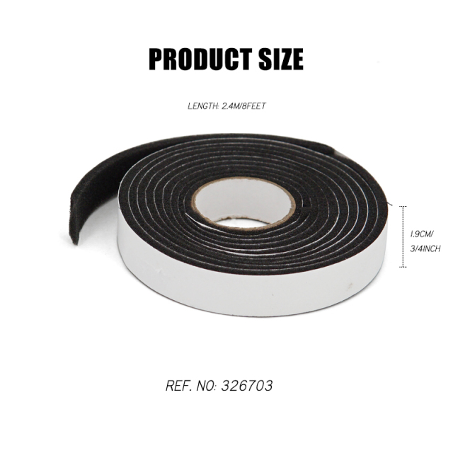 Weather Stripping Tape Sponge Rubber Foam Tape 3/4" 8 Feet