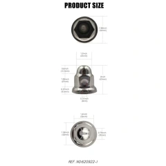 33mm Flanged Chrome Plated Iron Lug Nut Cover Wheel Lug Nuts Cover For Truck