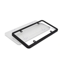 High Quality Plastic Car ABS License Plate Frame With PC/PS Cover
