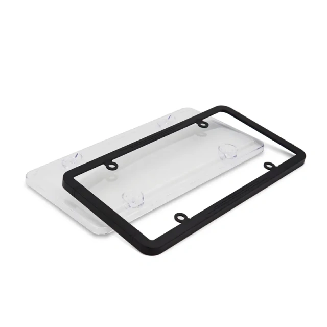 High Quality Plastic Car ABS License Plate Frame With PC/PS Cover