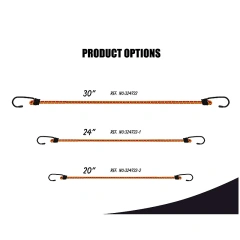 30" rubber bungee strap tie down cord