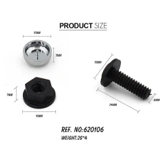 Set of 4 Pack Nylon Car License Plate Fasteners Screws Chrome ABS Caps Cover