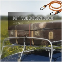 30" rubber bungee strap tie down cord
