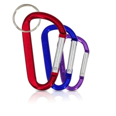 Wholesale D-Ring oem aluminum metal keychain hiking karabiner carabiner ring hook