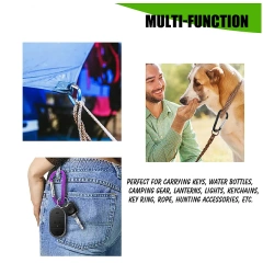 Wholesale D-Ring oem aluminum metal keychain hiking karabiner carabiner ring hook