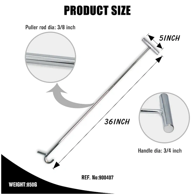 36" Auto Repair Tools Heavy Gauge Chrome Plated Steel 5th Wheel Pin Puller