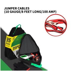 35 pieces Vehicle Tool Set Auto Car Emergency Repair and rescue Kit With Jumper Cables