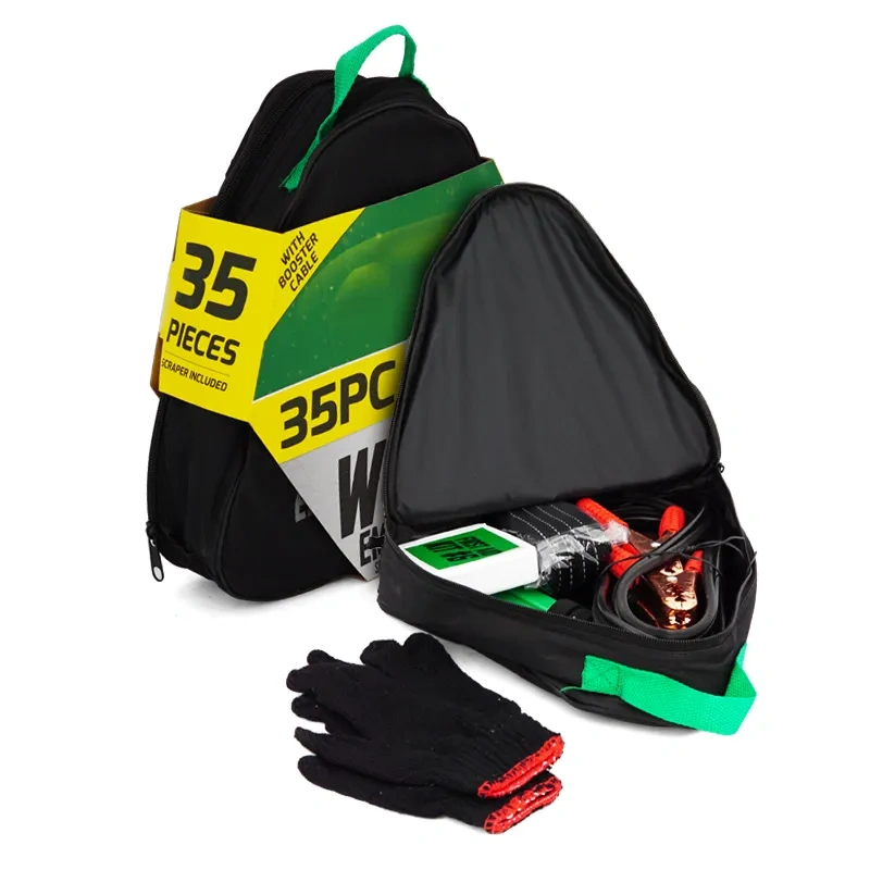 35 pieces Vehicle Tool Set Auto Car Emergency Repair and rescue Kit With Jumper Cables