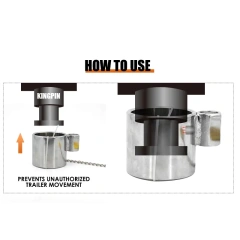 Heavy Duty Chromed King Pin Lock with 2 Keys