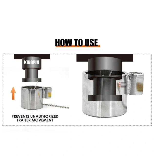 Heavy Duty Chromed King Pin Lock with 2 Keys