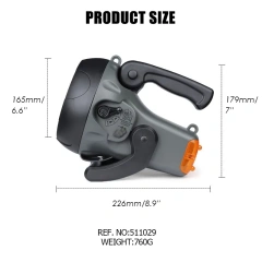 Rechargeable 10 Watt Handheld LED Spotlight Flashlight with Blinking Light 4000mAh Li-ion