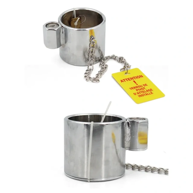 Heavy Duty Chromed King Pin Lock with 2 Keys