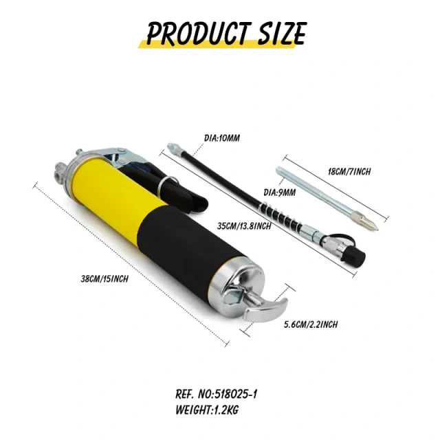 Heavy duty hand Grease gun 400cc 8000psi