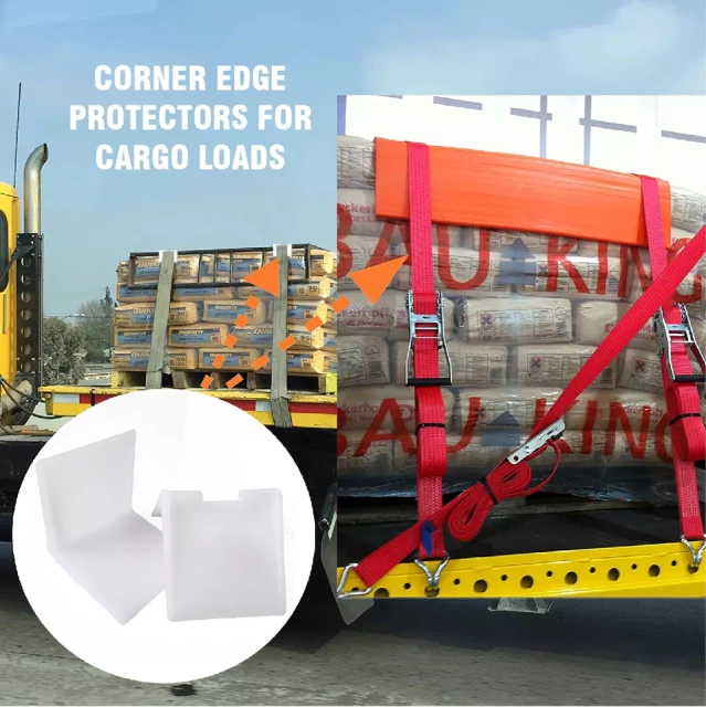Cargo Edge Protectors, Plastic Tie Down Protectors - Prevents Damage to Cargo Edges and Webbing