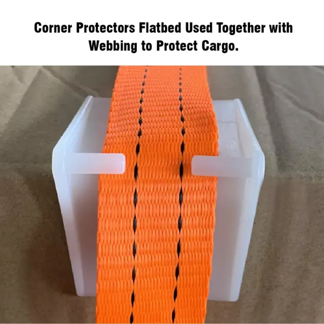 Cargo Edge Protectors, Plastic Tie Down Protectors - Prevents Damage to Cargo Edges and Webbing