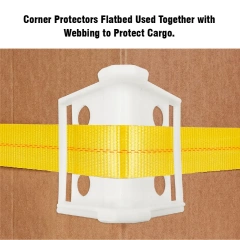 Cargo Edge Protectors, Plastic Tie Down Protectors - Prevents Damage to Cargo Edges and Webbing