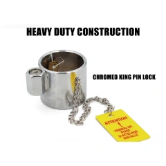 Heavy Duty Chromed King Pin Lock with 2 Keys