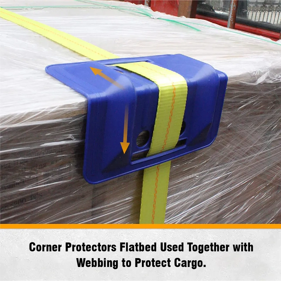 Flatbed Edge Protectors for Cargo Loads Corner Protectors Flatbed Used Together with Webbing to Protect Cargo