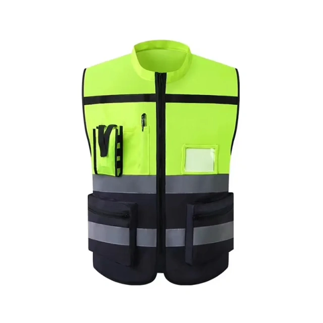 Wholesale Traffic Road Working Safety Vest Construction Work Safety Vests Clothing Customised with Pocket