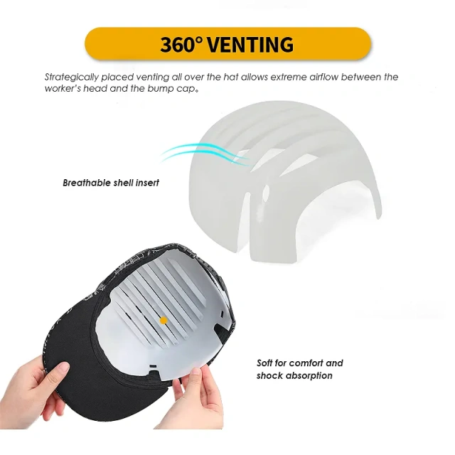 Lightweight PE Protective Bump Cap Insert Breathable Head Protection
