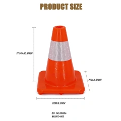 Traffic Safety Cones with Reflective Collars PVC Orange Construction Cone for Home Road Driveway Parking