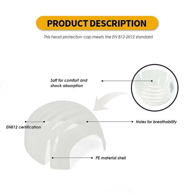 Lightweight PE Protective Bump Cap Insert Breathable Head Protection